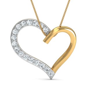 Collar Boho con Colgante de Corazón de Circonio, Chapado en Oro de 18k, Delicado y Romántico, Venta al Por Mayor para Mujer - Product Image 1