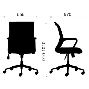 Silla de Oficina Ergonómica Giratoria HOM1016-01 con Cojín Verde, Diseño Minimalista, Altura Ajustable y Respaldo de Malla para Uso Doméstico - Product Image 3
