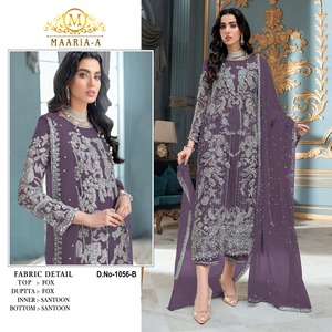 Hermosa secuencia bordada trabajo pakistaní Salwar traje diseño elegante perfecto para ocasiones de boda exportado desde la India - Product Image 2