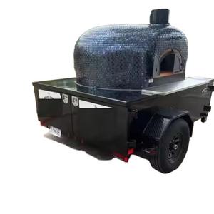 NOUVEAUTÉS - VENTES RAPIDES - Four à pizza à pierre sur remorque, double niveau, gaz 25KW, OEM d'origine TB, garantie 3 ans - Product Image 1
