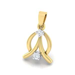 Pendentif en or certifié 14Kt/18Kt, poids total des diamants 0,07 ct, 2 diamants véritables, clarté SI, or jaune/rose/blanc, breloques en diamant - Product Image 6