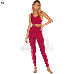 Vêtements de yoga pour femmes grande taille sur mesure avec logo respirant et léger Ensemble 2 pièces de haute qualité Service OEM - Product Image 5