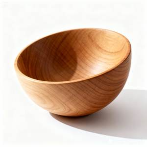 Tazón de Madera Hecho a Mano de Estilo Minimalista Moderno - Product Image 1