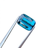 Corindon naturel bleu néon de 5,15 CT, taille coussin excellente, avec jeu de couleurs et effet de feu, taille octogonale, certifié Abbott Minerals