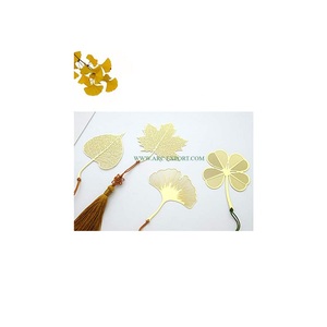 Conjunto de 4 marcapáginas modernos de diferentes tamaños con diseño floral, marcapáginas doméstico de metal de color dorado de Calidad exclusiva al por mayor - Product Image 1