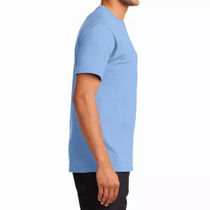 Fournisseur de t-shirts de poche haut de gamme proposant des t-shirts en coton décontractés avec un design de poche avant pour hommes et vêtements unisexes - Product Image 3