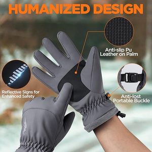 Trendiness Guantes de invierno de cuero de lujo Forro suave Estilo elegante para hombres Conducción diaria Conducción Estilo de moda - Product Image 6