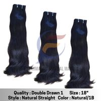 Extensiones de Cabello Premium al por Mayor, 100% Cabello Humano Virgen Remy, Largo Completo para Encaje, Negro Natural, Sin Pegamento, Hechas a Mano