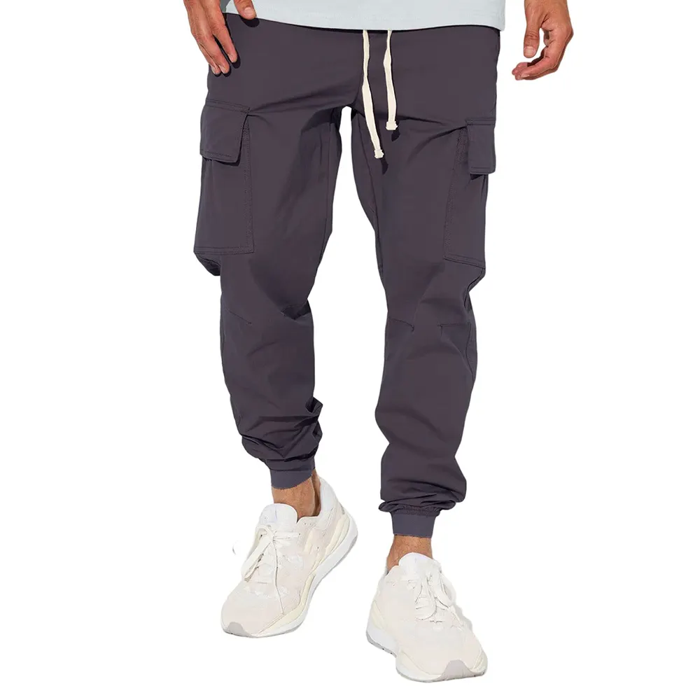 Nueva llegada de los hombres streetwear pantalones holgados bolsillo transpirable 100% algodón vintage Cargo pantalones para hombres pantalones retro TAMAÑO DE EE. UU.
