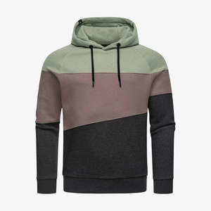 Sweat à capuche en molleton 100% coton, lourd, à blocs de couleur, tendance, de haute qualité, personnalisé, pour hommes, motif uni - Product Image 4