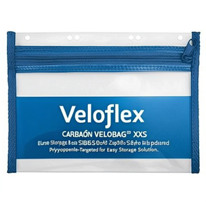 Veloflex VELOBAG XXS Blue Storage Bag with Euro Slot Zippered Polypropylene-Targeted for Easy Storage Solution - Product Image 2