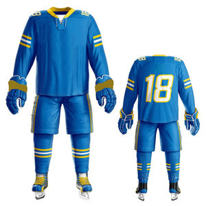 Conjunto de uniforme blanco de hockey sobre hielo Diseño Jersey Pantalones Hockey sobre hielo y hockey sobre hierba Conjunto de hockey sobre hielo y tops bordados - Product Image 4