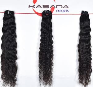 Indien 100% vente en gros traitement des cheveux bruts aucun faisceau tissage naturel pas cher machine double trame extensions de cheveux humains à ondes profondes - Product Image 5