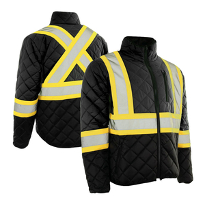 เสื้อแจ็กเก็ตนิรภัยสำหรับผู้ชายเสื้อแจ็กเก็ตนิรภัยแบบมีซิปด้านหน้าสะท้อนแสง - Product Image 3