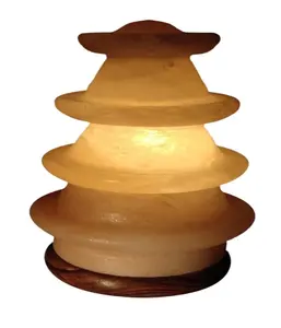 Lampe à sel de Table en cristal naturel en forme d'arbre de l'himalaya avec cordon d'alimentation, origine certifiée ISO 9001 et 22000