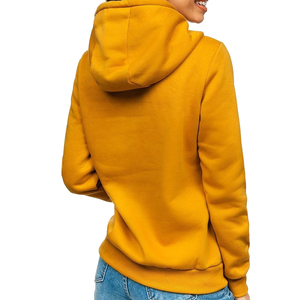 Vente en gros Sweat à capuche en coton à fermeture éclair complète avec doublure douce et capuche à cordon de serrage adapté au voyage sweats à capuche pour femmes - Product Image 3