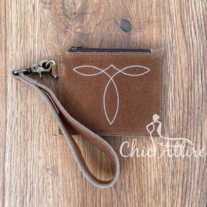 Mode féminine luxe botte point daim cuir bracelet porte-monnaie Western en cuir véritable porte-carte Mini porte-clés portefeuilles - Product Image 1