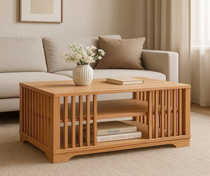 Mesa de centro clásica de madera de fresno de alta calidad para sala de estar - Product Image 1