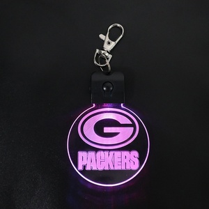 3D LED Schlüssel bund benutzer definierte 3D <span class=keywords><strong>Laser</strong></span> gravur LED Licht Auto Logo Acryl Schlüssel anhänger - Product Image 3