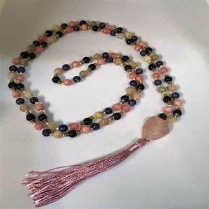 Cuentas de oración 8mm Cuentas de ojo de tigre Rosario Sagrado Corazón Centro perlas buena calidad últimos diseños - Product Image 3