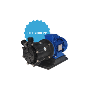 Pompe a turbina ad azionamento magnetico modello HTT 7000 PP con motore 1,1KW 1,5KW o 2,2KW IEC80-90 2P in plastica pompa dell'acqua elettrica - Product Image 1
