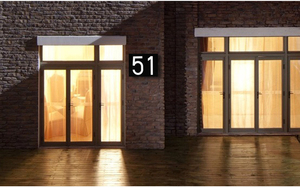 Plaque d'adresse extérieure éclairée par LED de style moderne, alimentée par énergie <span class=keywords><strong>solaire</strong></span>, numéros de maison 0-9 - Product Image 5