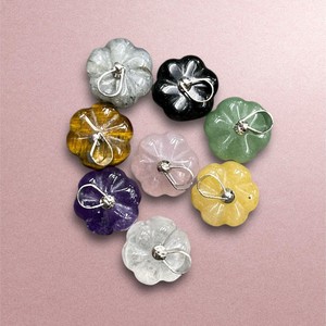 Estilo encantador de colgante de calabazas de piedra múltiple pequeña natural perfecto para hacer joyas, regalos y accesorios artesanales festivos - Product Image 3