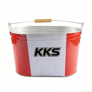 Cubo <span class=keywords><strong>de</strong></span> Hielo Metálico <span class=keywords><strong>de</strong></span> 3.5L, 5L y 8L con Logotipo Personalizado para Cervecerías, Bodegas y Bares, Compatible con OEM/ODM, para Promoción - Product Image 5