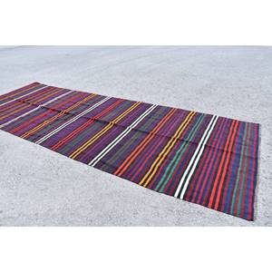 Tapis Ethnique Vintage Turc Beige 5.2X15 pieds Fait Main Latex Soutenu Laine Viscose Patchwork Motif Couloir Rectangle pour Chevet - Product Image 2