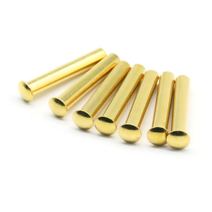 Rivet semi-tubulaire en cuivre et laiton à tête ronde 2mm 3mm 4mm 5mm conducteur pour applications électriques et cuir - Product Image 1