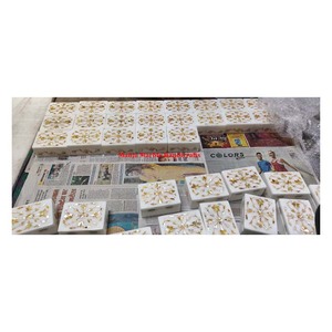 Popular Clean Fancy Collection Producto superior Caja de incrustaciones de mármol con incrustaciones de nácar Tema de trabajo hecho a mano para caja de joyería artesanal - Product Image 3