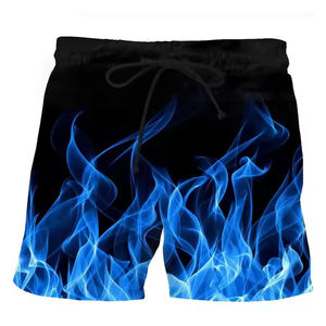 Pantalones Cortos Personalizados para Hombre, Sublimados, Casuales, 100% Algodón, Estampados, de Cintura Media, con Cierre de Cordón, Transpirables, Resistentes al Viento, de Secado Rápido, para Verano - Product Image 2