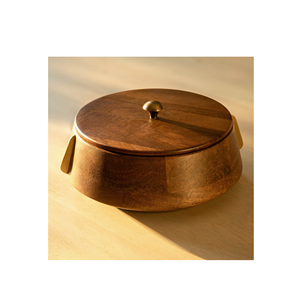 Casserole en bois écologique Casserole en bois naturel et 2 nuances Poli brillant fait à la main Prix le plus bas - Product Image 4