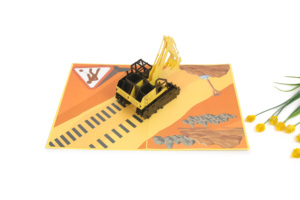 Pelle Carte de transport Personnalisation Carte cadeau Fait à la main Pop Up 3D Carte de voeux artisanat - Product Image 6