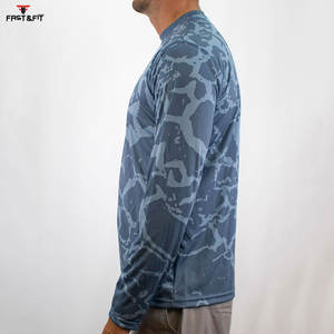 Vêtements de pêche de protection solaire de conception par sublimation T-shirts de pêche légers de haute qualité pour hommes à vendre - Product Image 3