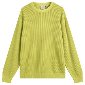 เสื้อสเวตเตอร์ถักไหมพรมแขนยาวผู้ชาย แบรนด์ Ako แบบสั่งทำพิเศษ (CustomOEM & ODM) ผ้าฝ้าย 100% ลายบล็อกสี ทอแบบแจ็คการ์ด แฟชั่นทันสมัย - Product Image 1