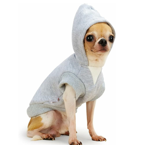 Chaleco de lana de algodón cálido medio Sudadera con capucha para perro con bolsillos Patrón transpirable y sólido - Product Image 2