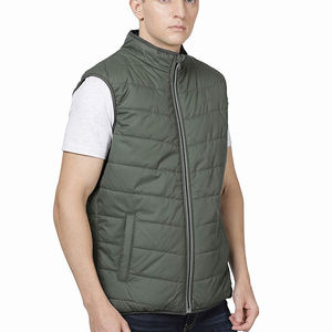 Chaleco Acolchado de Cuero Unisex Transpirable de Alta Calidad con Cremallera, Ropa de Abrigo de Invierno para Hombre, Informal, OEM Personalizable - Product Image 4