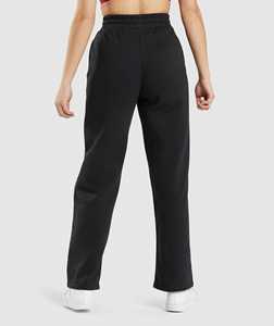Pantalons de jogging pour femmes à devant plat, nouvelle conception 2023, haute qualité, logo personnalisé, hiver, extensible, respirant, 100% coton, streetwear - Product Image 1