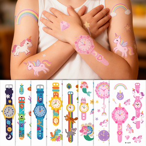 รอยสัก<span class=keywords><strong>ลาย</strong></span>การ์ตูนเรืองแสงชั่วคราวแบบปลอดสารพิษ กันน้ำ เป็นมิตรกับสิ่งแวดล้อม สำหรับเด็ก <span class=keywords><strong>ลาย</strong></span><span class=keywords><strong>นาฬิกา</strong></span>อินเดีย เรืองแสงในที่มืด ติดที่แขนและร่างกาย - Product Image 2
