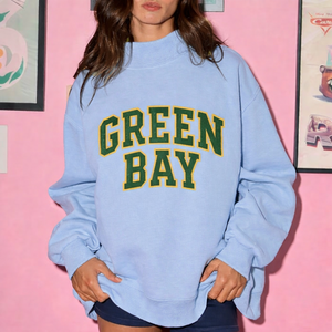 Sweat-shirt oversize pour femme, col montant, streetwear, doux, polaire d'hiver, coupe ample, décontracté, manches longues, pull, haut de tous les jours, badge - Product Image 5