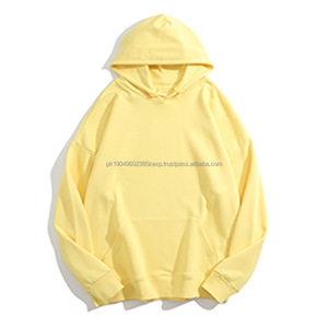 Vente en gros de sweat-shirts pour hommes en coton 100% surdimensionnés, couleur unie, sweat-shirts lourds pour l'automne et le printemps, confortables, logo personnalisé - Product Image 3