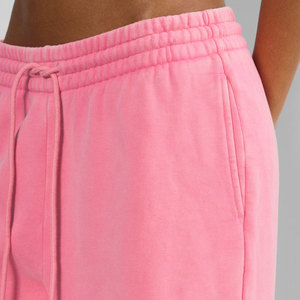 Pantalones de chándal con cordón de algodón negro para mujer con diseño estampado de puff de dobladillo crudo estilo informal holgado de pierna ancha para invierno - Product Image 6