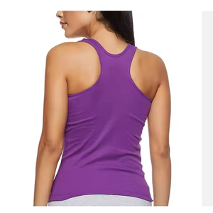 Camiseta sin mangas de algodón orgánico de calidad superior para mujer, transpirable, de secado rápido, sin mangas, con patrón sólido, logotipo frontal, estilo de verano - Product Image 2