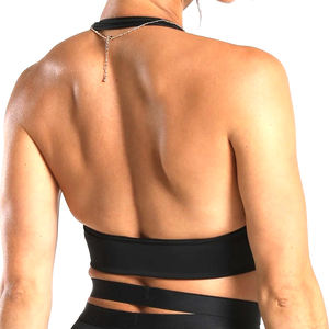 Fitness Yoga Wear Premium Quality Made In Pakistan 2025 Unique Design Simple Halter Neck Sports <b>Bra</b> BY AMAZING INDUSTRIES - Product Image 2