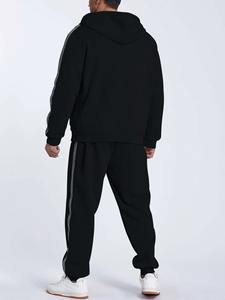 Ensemble de survêtement en molleton de coton pour homme, de haute qualité, 2 pièces, ensemble de jogging décontracté, sweat-shirt et pantalon de sport - Product Image 6