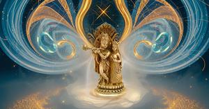 Radha-Krishna Statue Design Moderne En Laiton Massif Maison Temple Bureau Table Boutique Puja Étagère Hindou Religieux Cadeau - Product Image 4