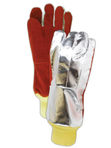 Gant de soudage en cuir de vache résistant aux hautes températures, aluminisé, spécial soudeur, anti-brûlure, gant de travail - Product Image 4