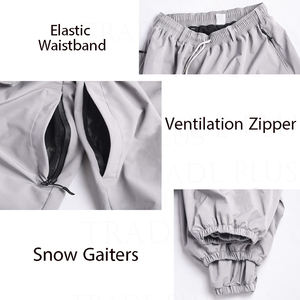 Pantalon de neige ample de style urbain, étiquette privée, logo personnalisé, vente en gros - Product Image 3