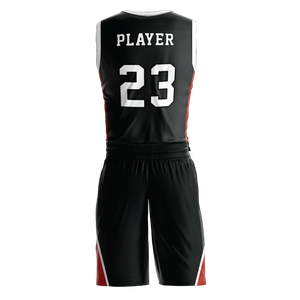 Uniformes de basket-ball personnalisés respirants et à séchage rapide pour adultes, fabriqués par impression par transfert thermique, 100% polyester, anti-UV, anti-bactériens - Product Image 6